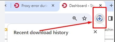 Click the download arrow to run the program